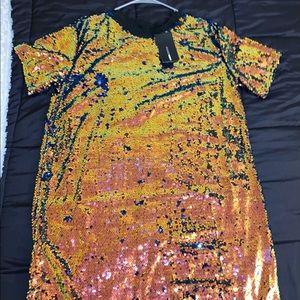 Multi colored sequin dress